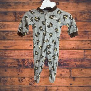 5 for‎ $25🔥3 Months Carter's Grey Monkey Footie Pajamas